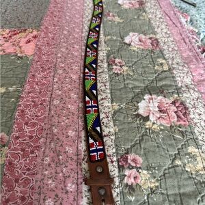 Vintage hand beaded American Indian design Belt